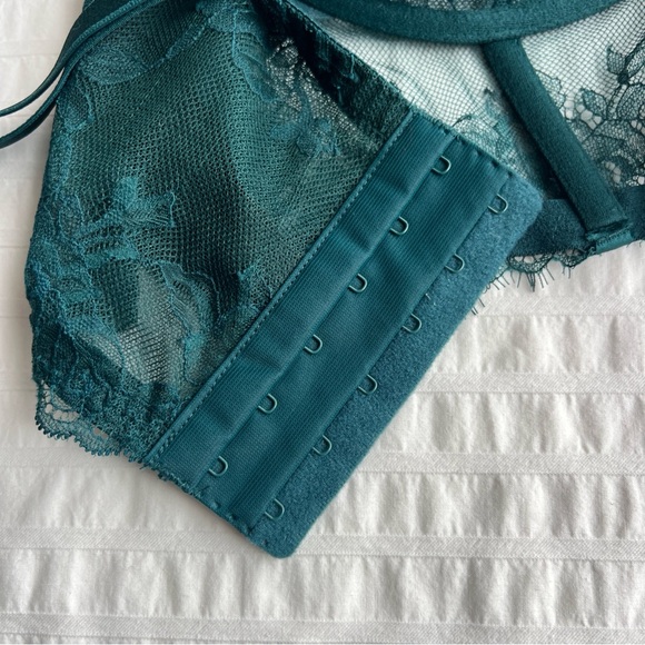 Victoria's Secret VS Archives Rose Lace Corset Bustier Top in Green, 38DD - Picture 12 of 16